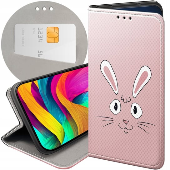 Etui Z Klapką Do Iphone 11 Pro Max Wzory Królik Zając Bunny Futerał Case Apple