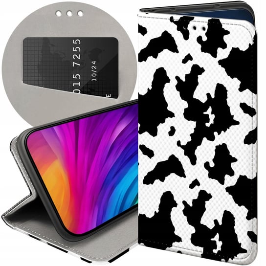 ETUI Z KLAPKĄ DO IPHONE 11 PRO MAX WZORY KROWA ŁATY PLAMKI FUTERAŁ CASE Apple