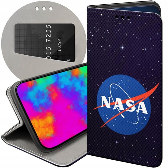 ETUI Z KLAPKĄ DO IPHONE 11 PRO MAX WZORY NASA KOSMOS ASTRONOMIA GWIAZDY Apple