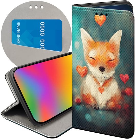 Etui Z Klapką Do Iphone 11 Pro Wzory Liski Lisy Fox Futerał Pokrowiec Case Apple