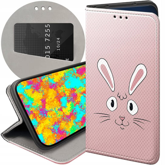 Etui Z Klapką Do Iphone 12 / 12 Pro Wzory Królik Zając Bunny Futerał Case Apple