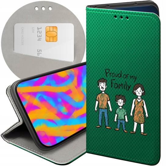 Etui Z Klapką Do Iphone 12 / 12 Pro Wzory Rodzina Familia Dom Futerał Case Apple