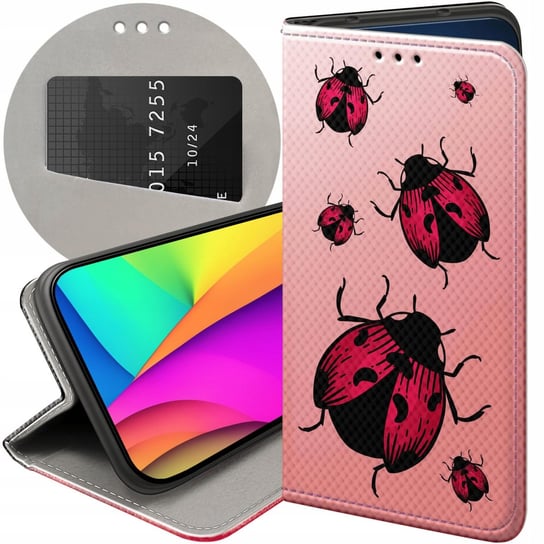 ETUI Z KLAPKĄ DO IPHONE 12 MINI WZORY BIEDRONKA Z BIEDRONKĄ LADYBUG FUTERAŁ Apple