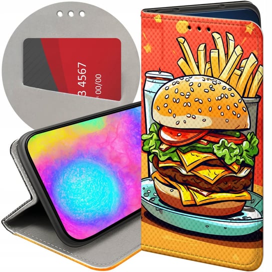 Etui Z Klapką Do Iphone 12 Mini Wzory Hamburger Burgery Fast-Food Jedzenie Apple