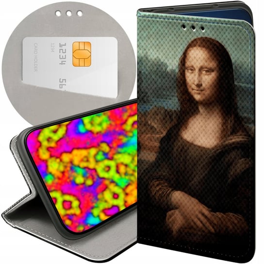 ETUI Z KLAPKĄ DO IPHONE 12 MINI WZORY LEONARDO DA VINCI MONA ŁASICZKA CASE Apple