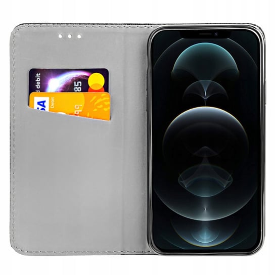 Etui Z Klapką Do Iphone 12 Pro Max Czarne Zamykane Magnetyczne Kabura Flip Apple