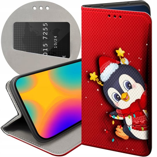 Etui Z Klapką Do Iphone 12 Pro Max Wzory Święta Christmas Mikołaj Futerał Apple