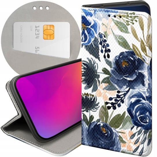 ETUI Z KLAPKĄ DO IPHONE 13 PRO MAX WZORY KWIATY KWIECISTE FLOWER FUTERAŁ Apple