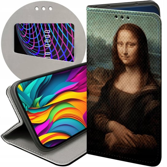 ETUI Z KLAPKĄ DO IPHONE 13 PRO MAX WZORY LEONARDO DA VINCI MONA ŁASICZKA Apple