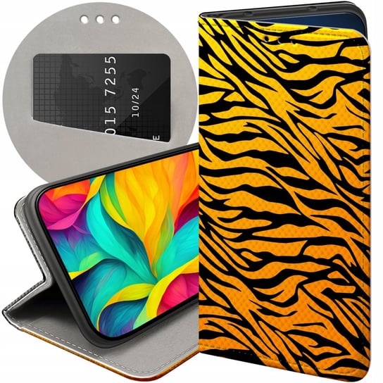 ETUI Z KLAPKĄ DO IPHONE 14 PRO MAX WZORY TYGRYS TYGRYESK TIGER FUTERAŁ CASE Apple