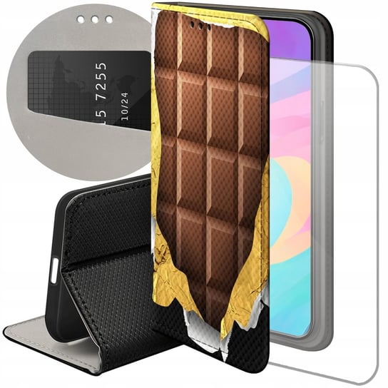 ETUI Z KLAPKĄ DO IPHONE 15 PRO MAX WZORY CZEKOLADA CHOCO SŁODYCZE FUTERAŁ Apple