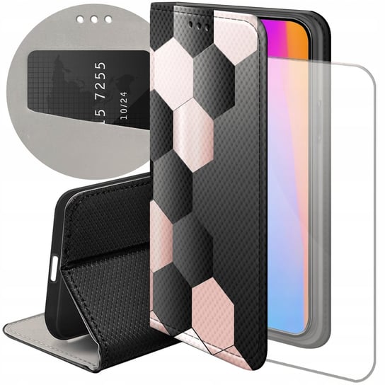 ETUI Z KLAPKĄ DO IPHONE 15 PRO MAX WZORY GEOMETRYCZNE SYMETRIA FUTERAŁ CASE Apple