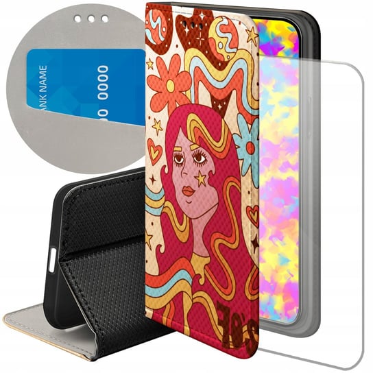 ETUI Z KLAPKĄ DO IPHONE 15 PRO MAX WZORY HIPPIE PEACE HIPPISI FUTERAŁ CASE Apple