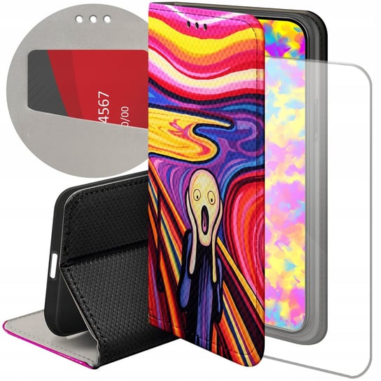 ETUI Z KLAPKĄ DO IPHONE 15 PRO WZORY KRZYK MUNCH EDVARD SCREAM FUTERAŁ CASE Apple