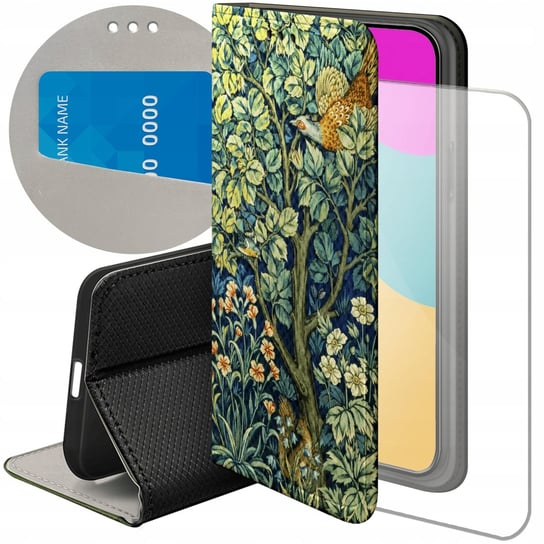 ETUI Z KLAPKĄ DO IPHONE 15 PRO WZORY WILLIAM MORRIS ARTS AND CRAFTS