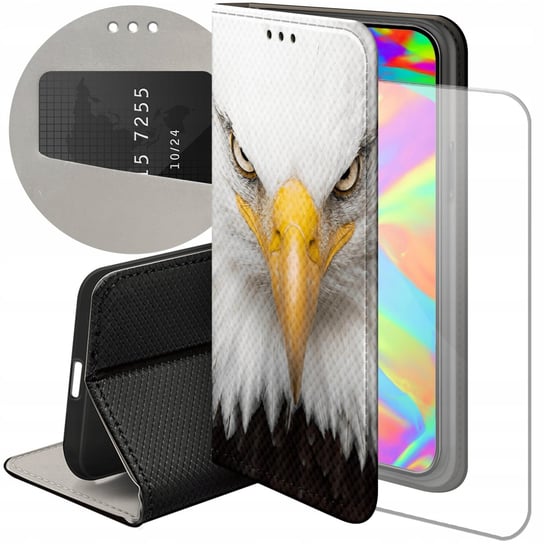 ETUI Z KLAPKĄ DO IPHONE 15 WZORY ORZEŁ SOKÓŁ EAGLE FUTERAŁ POKROWIEC CASE Apple