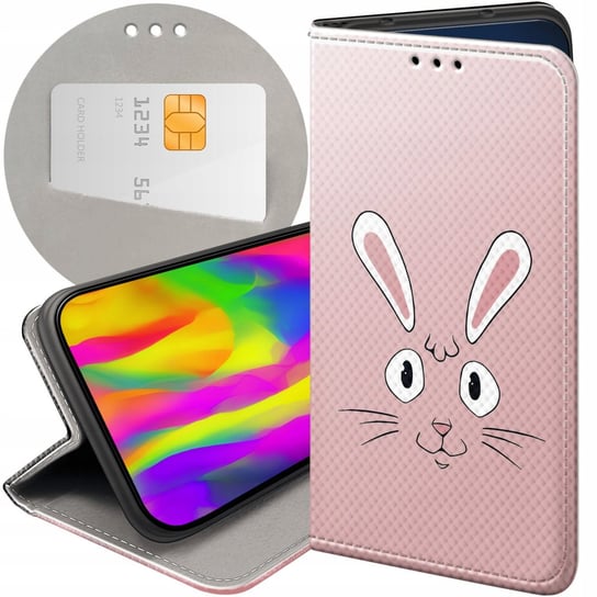 Etui Z Klapką Do Iphone 5 / 5S / Se Wzory Królik Zając Bunny Futerał Case Apple