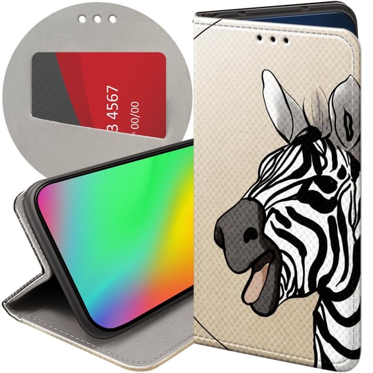 ETUI Z KLAPKĄ DO IPHONE 5 / 5S / SE WZORY ZEBRA ZEBERKA PASKI FUTERAŁ CASE Apple