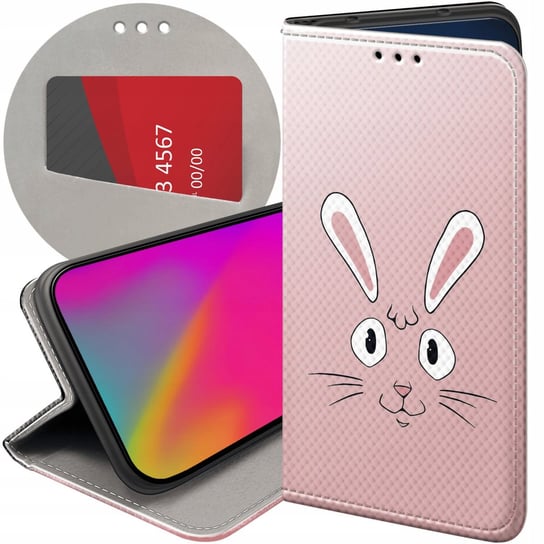 Etui Z Klapką Do Iphone 6 / 6S Wzory Królik Zając Bunny Futerał Pokrowiec Apple