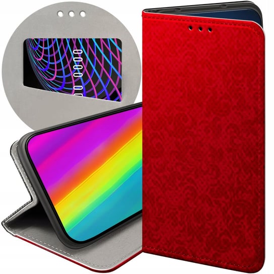 Etui Z Klapką Do Iphone 7 / 8 / Se 2020 Wzory Czerwone Serca Róże Futerał Apple