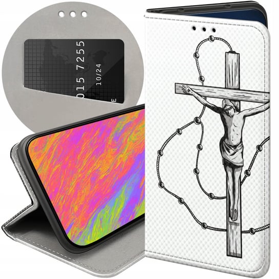 Etui Z Klapką Do Iphone 7 / 8 / Se 2020 Wzory Jezus Krzyż Różaniec Bóg Case Apple