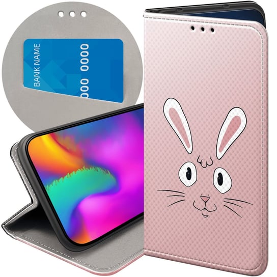 Etui Z Klapką Do Iphone 7 / 8 / Se 2020 Wzory Królik Zając Bunny Futerał Apple
