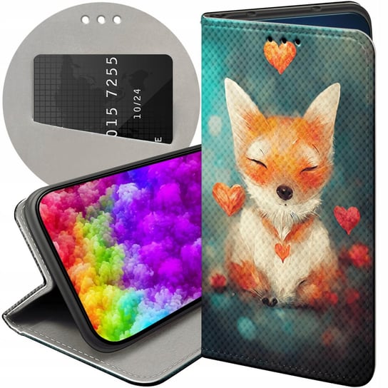 Etui Z Klapką Do Iphone 7 Plus / 8 Plus Wzory Liski Lisy Fox Futerał Case Apple