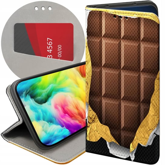 Etui Z Klapką Do Iphone X / Xs Wzory Czekolada Choco Słodycze Futerał Case Apple