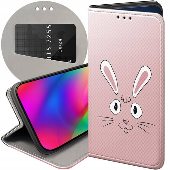 Etui Z Klapką Do Iphone X / Xs Wzory Królik Zając Bunny Futerał Pokrowiec Apple