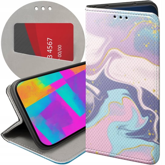 ETUI Z KLAPKĄ DO IPHONE XR WZORY PASTELE ILUSTRACJA KOLORY FUTERAŁ CASE Apple