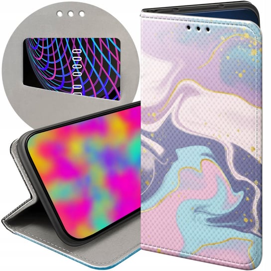 ETUI Z KLAPKĄ DO LG K10 2017 WZORY PASTELE ILUSTRACJA KOLORY FUTERAŁ CASE LG