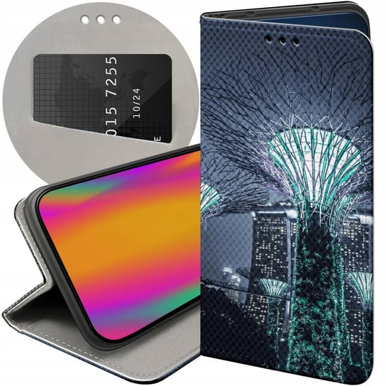 ETUI Z KLAPKĄ DO LG K40S WZORY MIASTA ARCHITEKTURA URBAN FUTERAŁ POKROWIEC LG