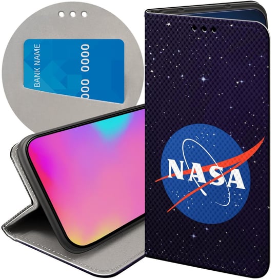 ETUI Z KLAPKĄ DO LG K40S WZORY NASA KOSMOS ASTRONOMIA GWIAZDY FUTERAŁ CASE LG