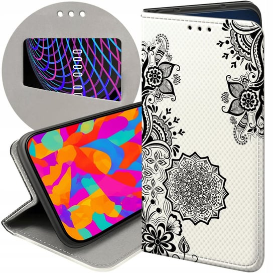 ETUI Z KLAPKĄ DO LG K50 / Q60 WZORY MANDALA BUDDYZM SZTUKA WZORY FUTERAŁ LG