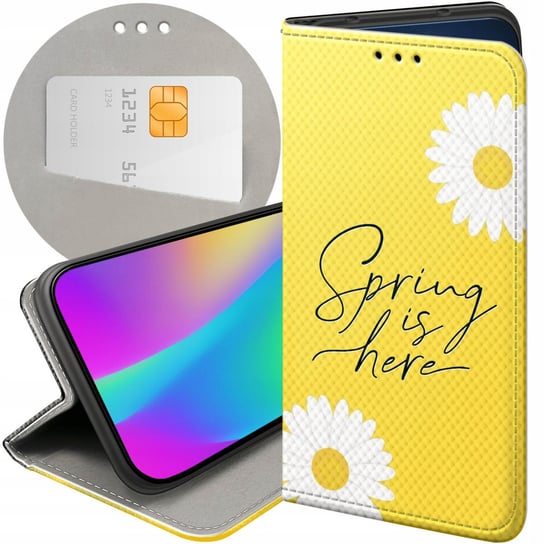 ETUI Z KLAPKĄ DO LG K50 / Q60 WZORY WIOSNA WIOSENNE SPRING FUTERAŁ CASE LG