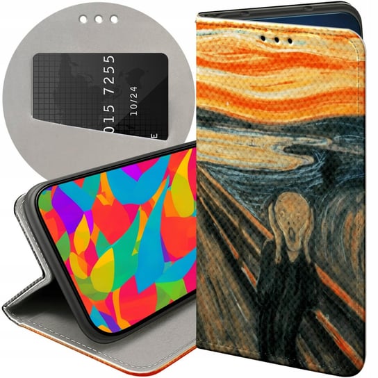 ETUI Z KLAPKĄ DO LG Q6 / G6 FIT WZORY EDVARD MUNCH KRZYK MALARSTWO FUTERAŁ LG