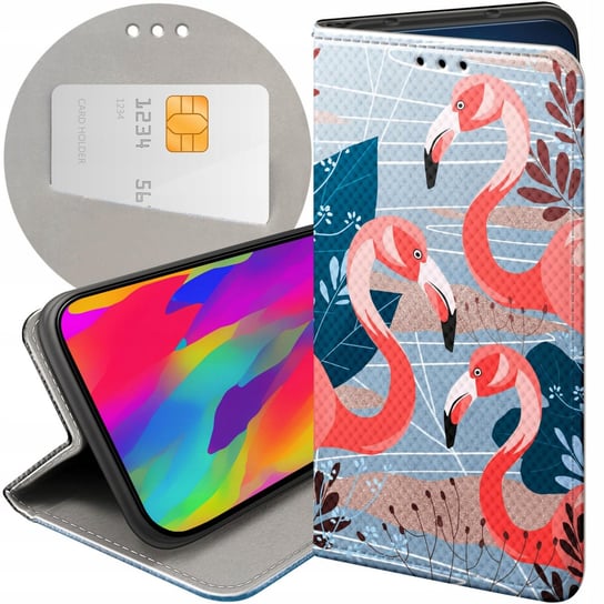 Etui Z Klapką Do Lg X Power 2 Wzory Flaming Flamingi Ptaki Futerał Case LG