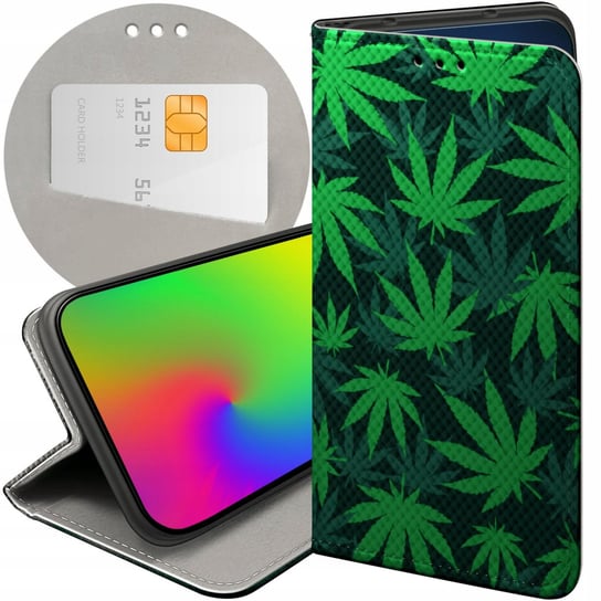 ETUI Z KLAPKĄ DO MOTO E20 / E30 / E40 WZORY DLA PALACZY SMOKER WEED JOINT Motorola