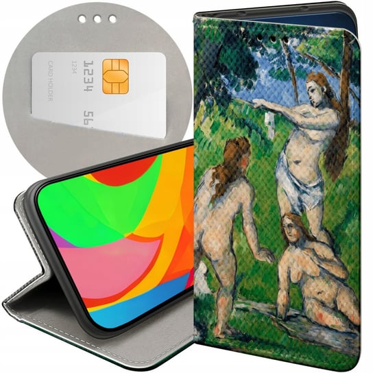 ETUI Z KLAPKĄ DO MOTO E20 / E30 / E40 WZORY PAUL CEZANNE PEJZAŻ PORTRET Motorola