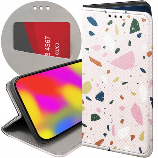 ETUI Z KLAPKĄ DO MOTO E32 / E32S WZORY LASTRIKO TERRAZZO TERAKOTA FUTERAŁ Motorola