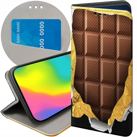 ETUI Z KLAPKĄ DO MOTOROLA EDGE 20 5G WZORY CZEKOLADA CHOCO SŁODYCZE FUTERAŁ Motorola