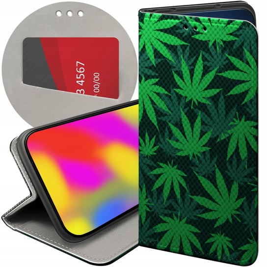 ETUI Z KLAPKĄ DO MOTOROLA EDGE 20 5G WZORY DLA PALACZY SMOKER WEED JOINT Motorola