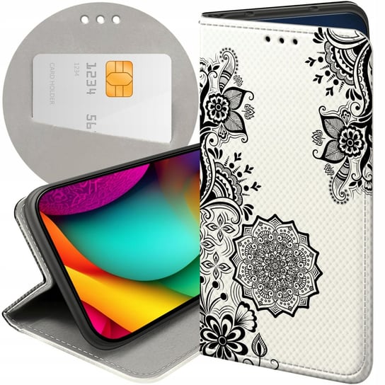 ETUI Z KLAPKĄ DO MOTOROLA EDGE 20 5G WZORY MANDALA BUDDYZM SZTUKA WZORY Motorola