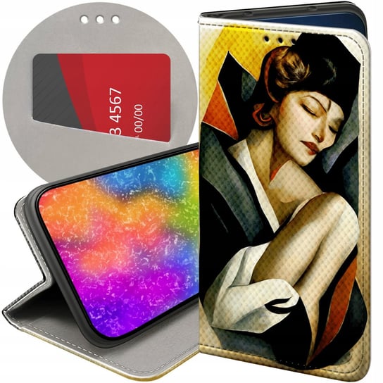 ETUI Z KLAPKĄ DO MOTOROLA MOTO E13 WZORY ART DECO ŁEMPICKA TAMARA BARBIER Motorola