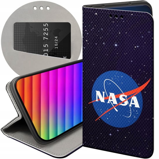 ETUI Z KLAPKĄ DO MOTOROLA MOTO E13 WZORY NASA KOSMOS ASTRONOMIA GWIAZDY Motorola