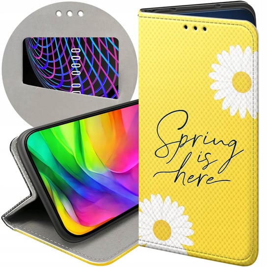 ETUI Z KLAPKĄ DO MOTOROLA MOTO E13 WZORY WIOSNA WIOSENNE SPRING FUTERAŁ Motorola