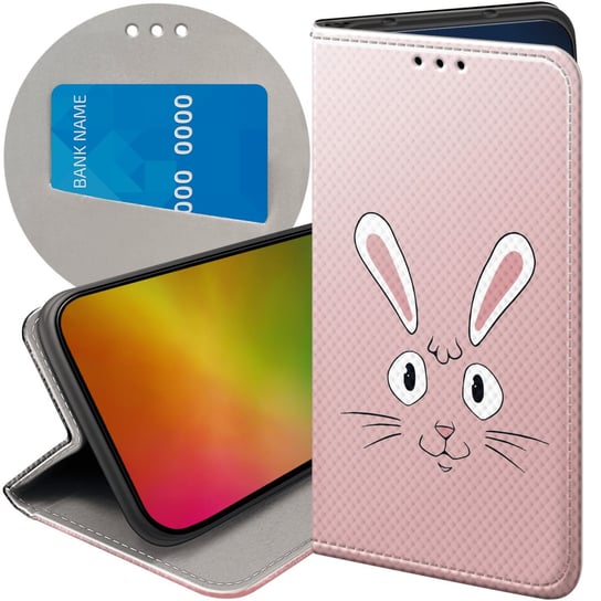 Etui Z Klapką Do Motorola Moto E6 Plus Wzory Królik Zając Bunny Futerał Motorola