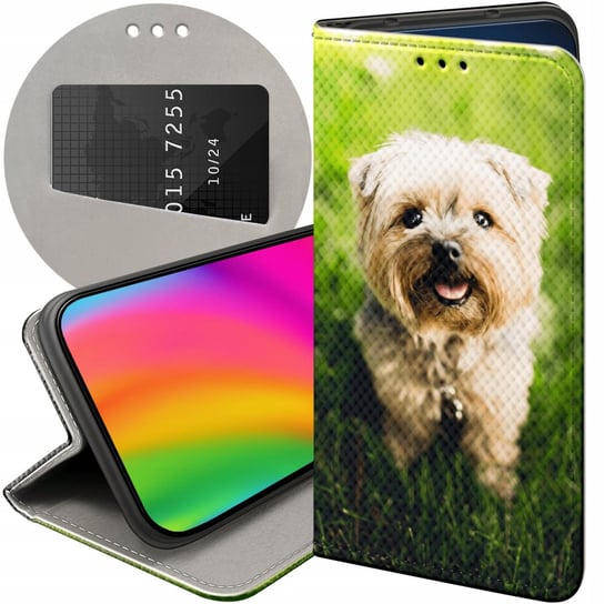 Etui Z Klapką Do Motorola Moto E6 Plus Wzory Pieski Psiaki Dogs Futerał Motorola