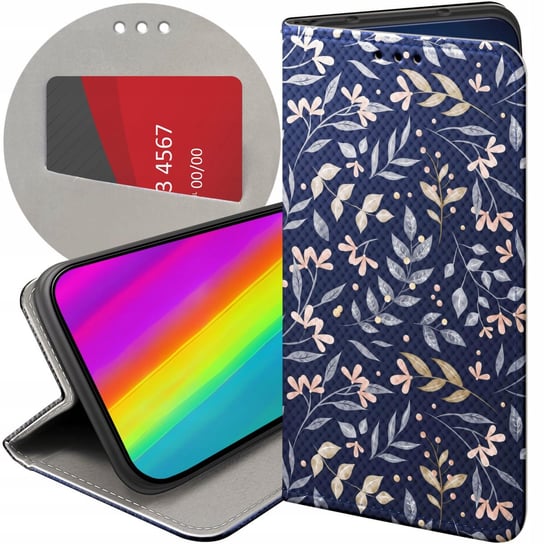 ETUI Z KLAPKĄ DO MOTOROLA MOTO E7 POWER WZORY FLORAL BOTANIKA BUKIETY CASE Motorola