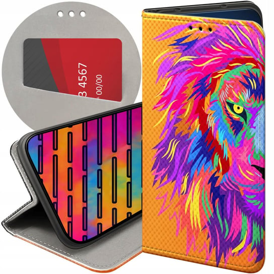 ETUI Z KLAPKĄ DO MOTOROLA MOTO G PRO WZORY NEONOWE NEON JASKRAWE FUTERAŁ Motorola